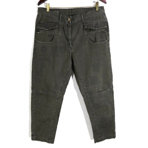Raw | Olive Green Cargo Pants Mid Boyfriend Fit - Picture 1 of 11